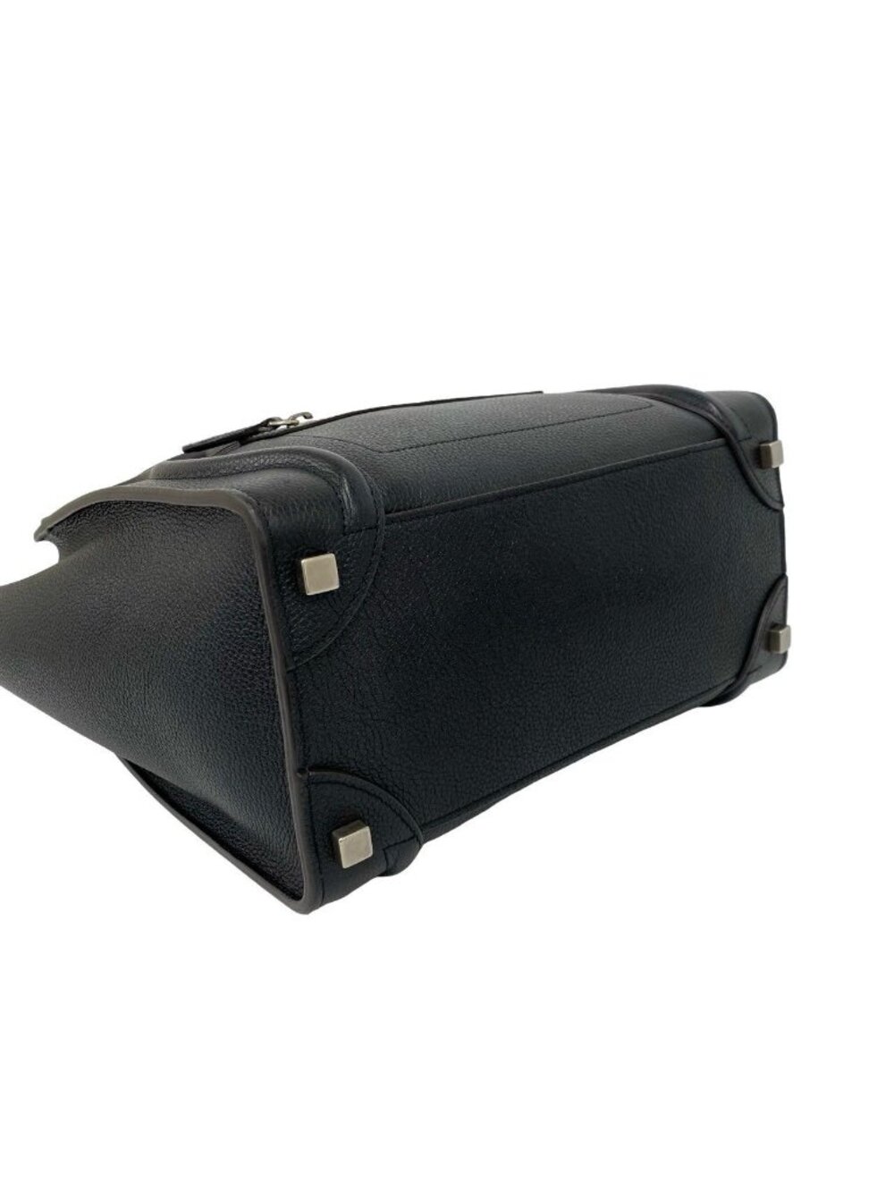 Celine Luggage Micro Leather Boston Bag Tote Black - Picture 7 of 10